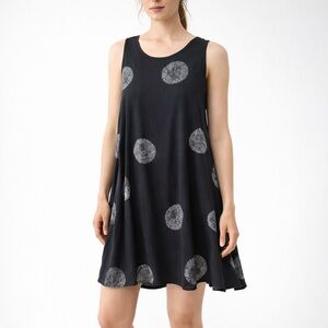 Della Los Angeles Gray Sleeveless Dress Made in Ghana Size L Lightweight